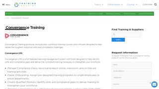 Convergence Training - The Training Directory - Training Industry