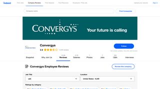 Working at Convergys: 9,258 Reviews | Indeed.com