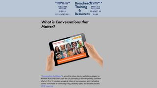 What is Conversations That Matter? - Broadreach Training & Resources