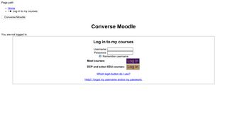 Log in to my Converse courses - Converse Moodle