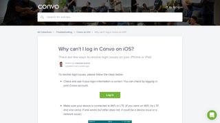 Why can't I log in Convo on iOS? | Convo Help Center