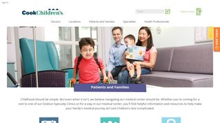 Patients and Families | Cook Children's