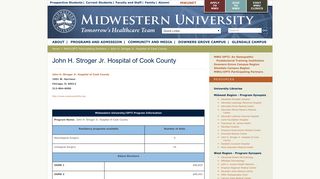 John H. Stroger Jr. Hospital of Cook County | Midwestern University