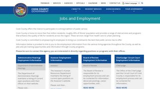Jobs and Employment - Cook County