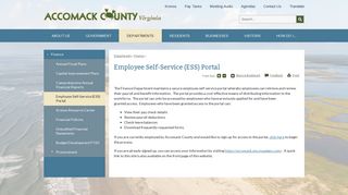 Employee Self-Service (ESS) Portal | Accomack County