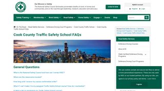 Cook County Traffic School FAQs - National Safety Council