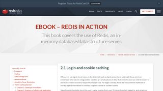 2.1 Login and cookie caching | Redis Labs