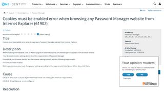 Cookies must be enabled error when browsing any Password ...