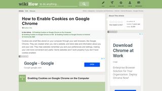 3 Ways to Enable Cookies on Google Chrome - wikiHow