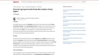 How to get passwords from the cookies of any login - Quora