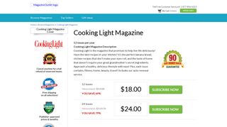 Cooking Light - Magazine Outlet