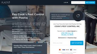 Pay Cook's Pest Control with Plastiq