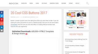 20 Cool CSS Buttons 2017 | Web & Graphic Design | Bashooka