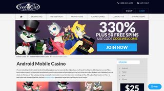 Android Casino: Play with 330% Welcome Bonus | CoolCat Casino