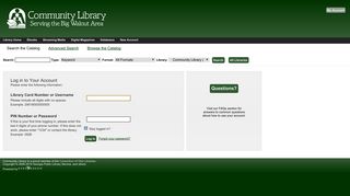 Account Login - Community Library (Sunbury)
