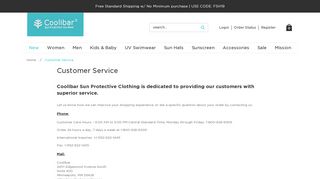 Customer Service - Help: Sun Protective Clothing - Coolibar