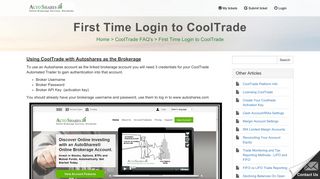 First Time Login to CoolTrade - Search for Answers - LiveAgent