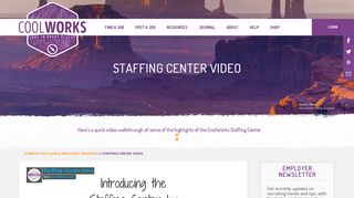Staffing Center Video – CoolWorks.com
