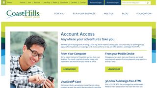 Account access - CoastHills Credit Union