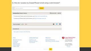 How do I access my Cooper/Rowan email using a web browser? - Ask ...