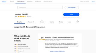 cooper t smith Careers and Employment | Indeed.com