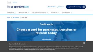 Credit Cards - Compare & Apply | The Co-operative Bank