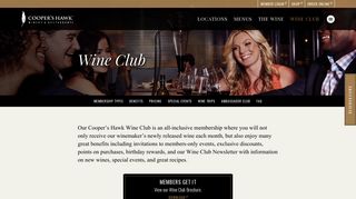 Wine Club | Cooper's Hawk Winery & Restaurants
