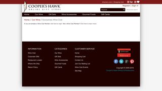 Exclusively Wine Club - Cooper's Hawk Winery & Restaurants