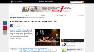 What Members Get From Cooper's Hawk Wine Club | LoveToKnow