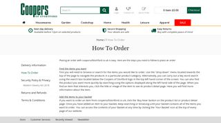 How To Order | Coopers Of Stortford