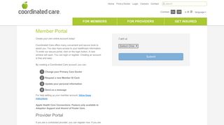 Coordinated Care Portal for Members | Login | Coordinated Care