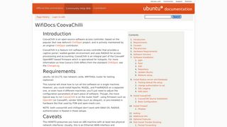 WifiDocs/CoovaChilli - Community Help Wiki - Ubuntu Documentation