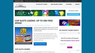 Cop Slots Casino: Up To 500 Free Spins! - New No Deposit Casino