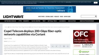 Copel Telecom deploys 200-Gbps fiber-optic network capabilities ...