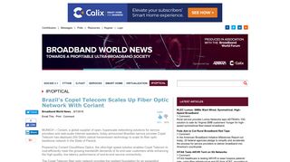 Broadband World News - Brazil's Copel Telecom Scales Up Fiber ...
