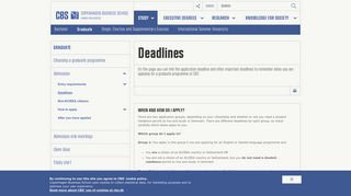 Deadlines | CBS - Copenhagen Business School