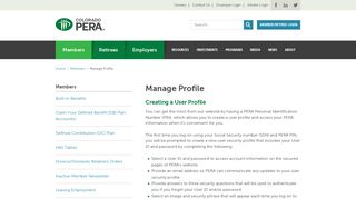 Managing Your Profile | Members | Colorado PERA