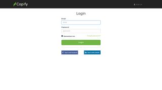 Login to Copify