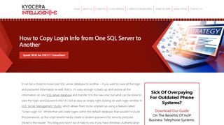How to Copy Login Info from One SQL Server to Another
