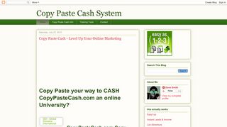 Copy Paste Cash System