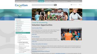 Volunteer Opportunities - City of Coquitlam