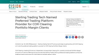 Sterling Trading Tech Named Preferred Trading Platform Provider for ...