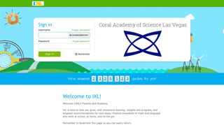 IXL - Coral Academy of Science Las Vegas