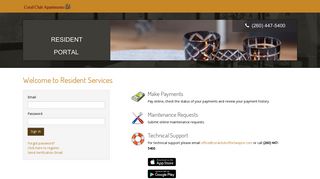 Login to Coral Club Apartments Resident Services | Coral Club ...