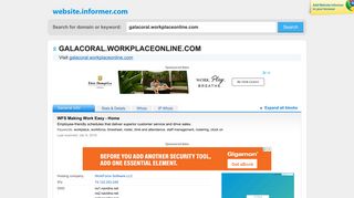 galacoral.workplaceonline.com at WI. WFS Making Work Easy - Home