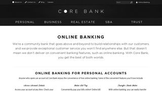 Free Online Banking | Core Bank