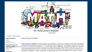 Core Focus on Math - Mr. Echeverria's Website - Google Sites