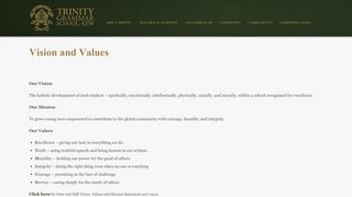 Vision and Values | Trinity Grammar School, Kew