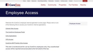 Employee Access - CoreCivic