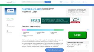 Access webmail.core.com. CoreComm Webmail: Login